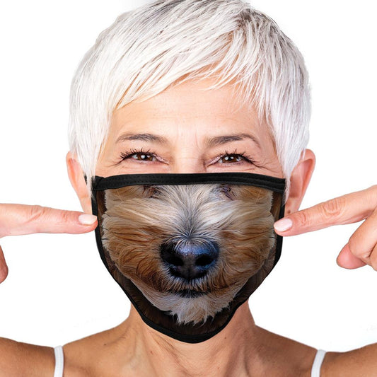 Yorkie FACE MASK Dog Breed Masks Yorkshire Terrier Face Covering