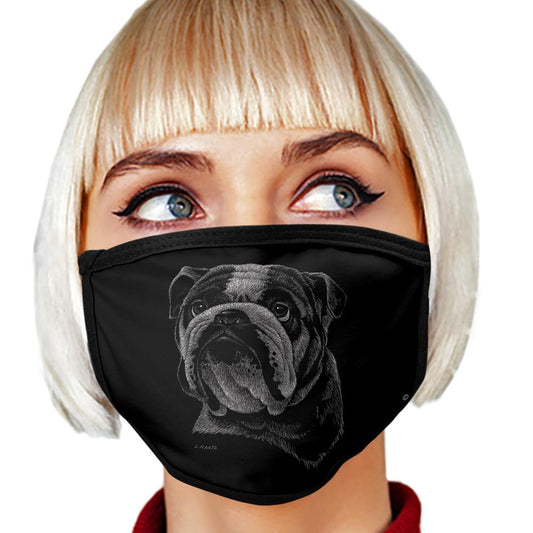 Bulldog FACE MASK Cover Your Face Dog Breed Masks