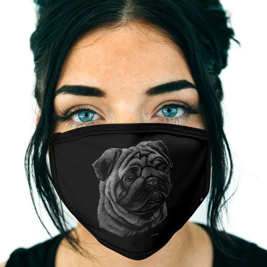 Pug FACE MASK Cover Your Face Dog Breed Masks