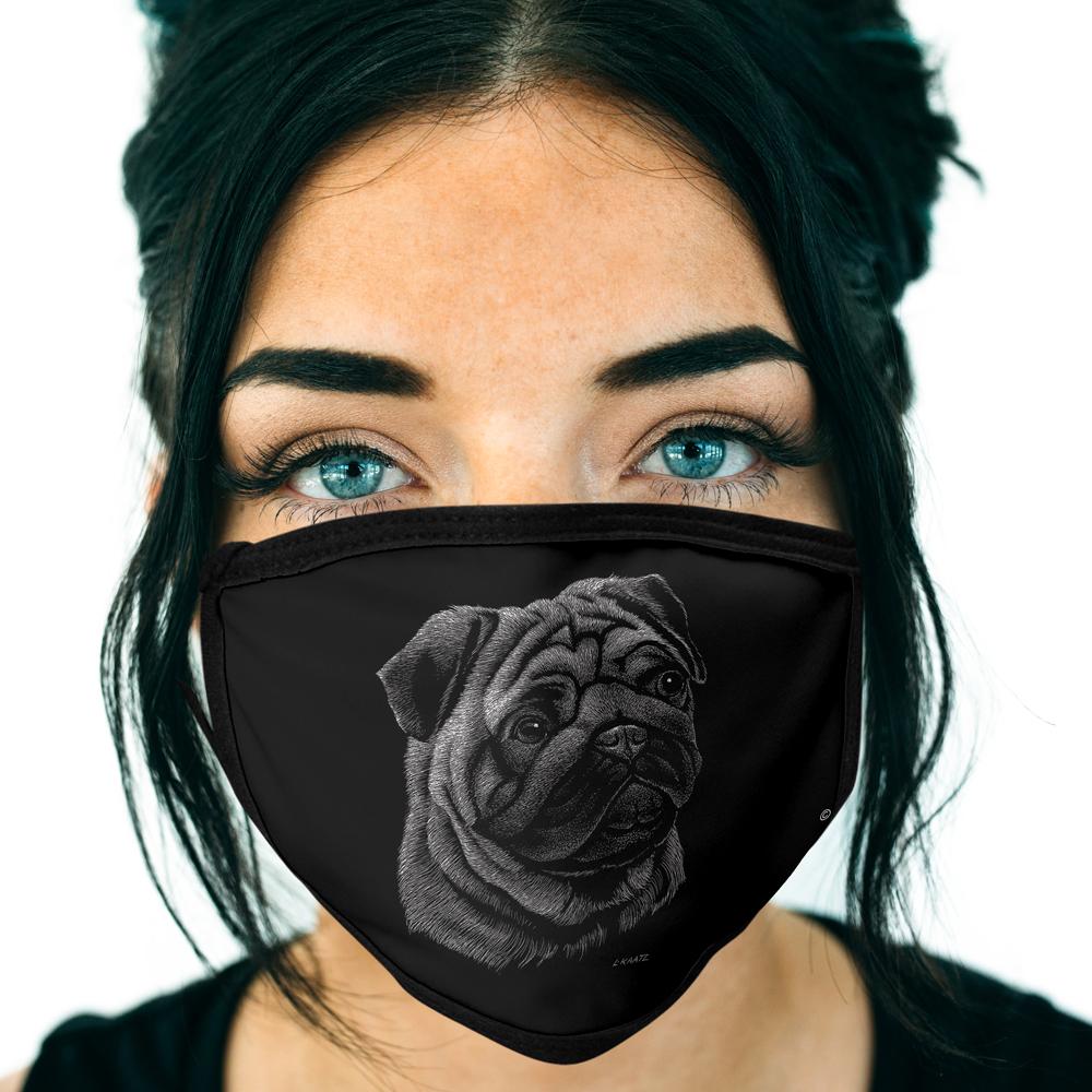 Pug FACE MASK Cover Your Face Dog Breed Masks