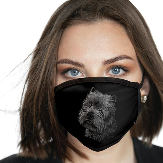 Westie FACE MASK Dog Breed Masks West Highland Terrier Face Covering