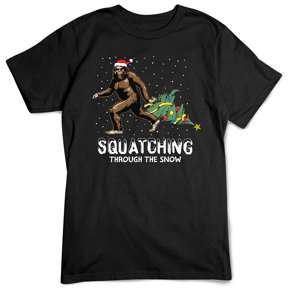Sasquatch T-shirt, Squatching Through The Snow