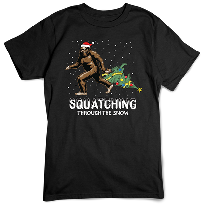 Sasquatch T-shirt, Squatching Through The Snow