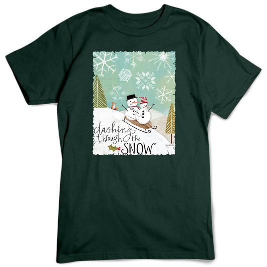 Christmas T-shirt, Dashing Snowman