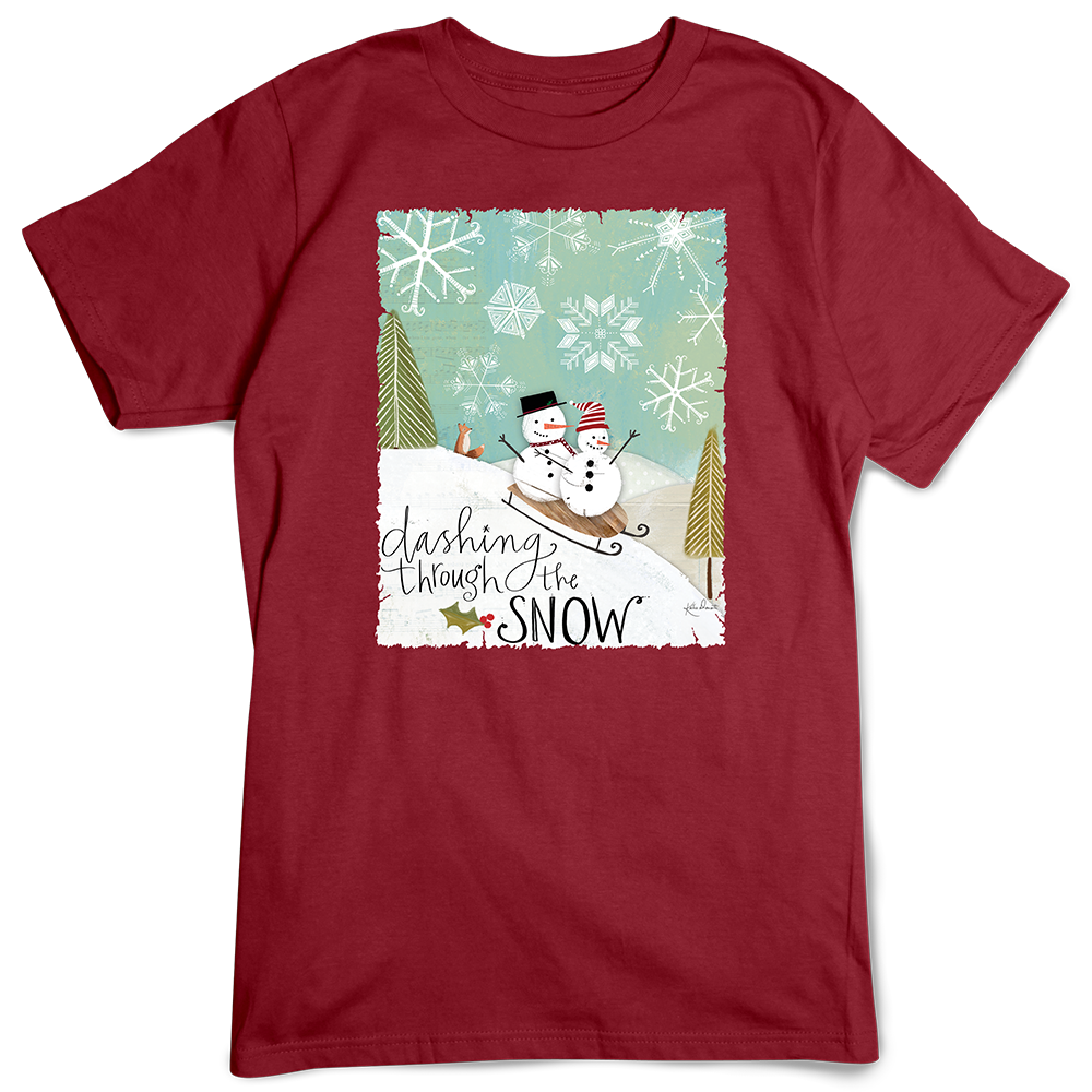 Christmas T-shirt, Dashing Snowman