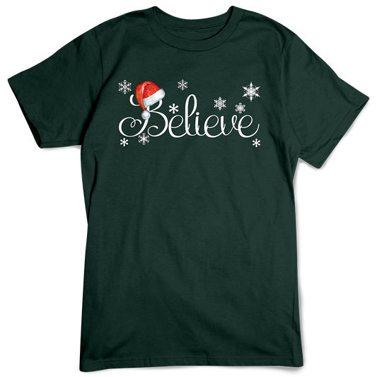 Christmas T-shirt, Believe Santa