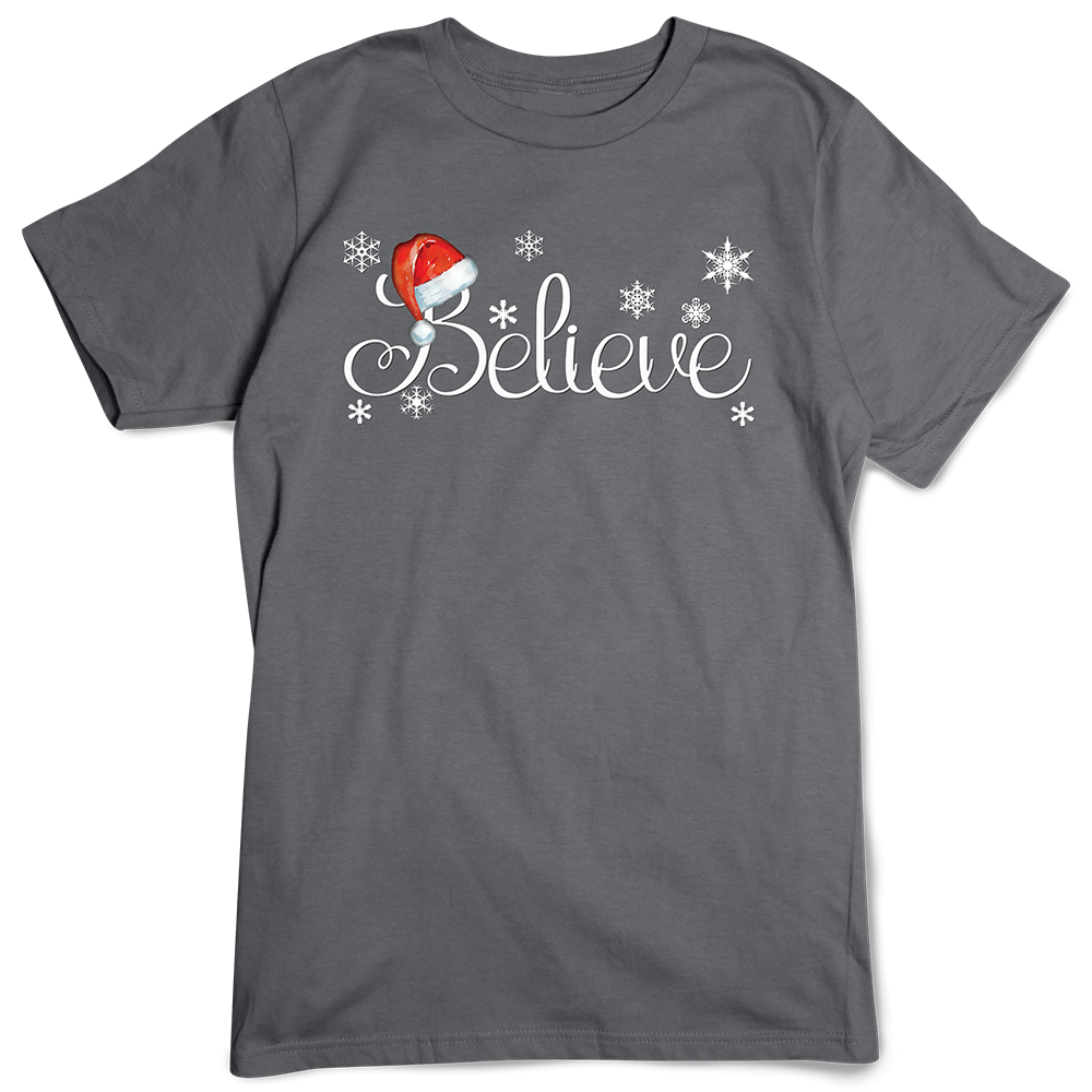 Christmas T-shirt, Believe Santa