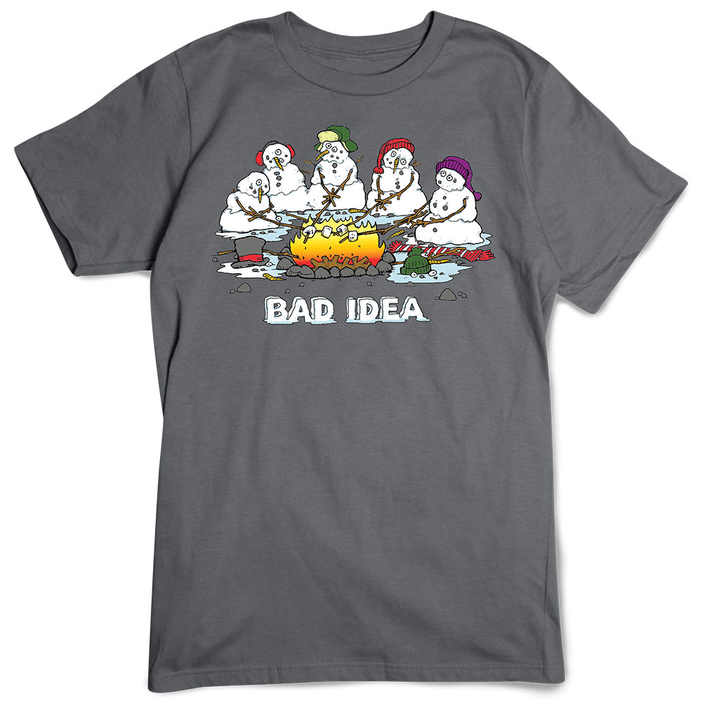 Snowman T-shirt, Bad Item Snowmen Fire