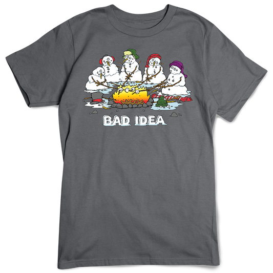 Snowman T-shirt, Bad Item Snowmen Fire