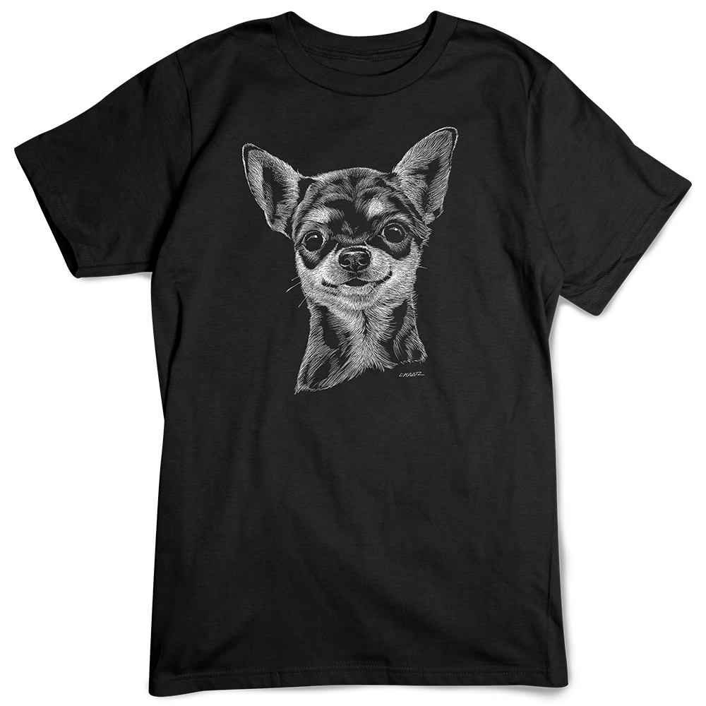 Chihuahua T-shirt, Scratchboard Dog Breed