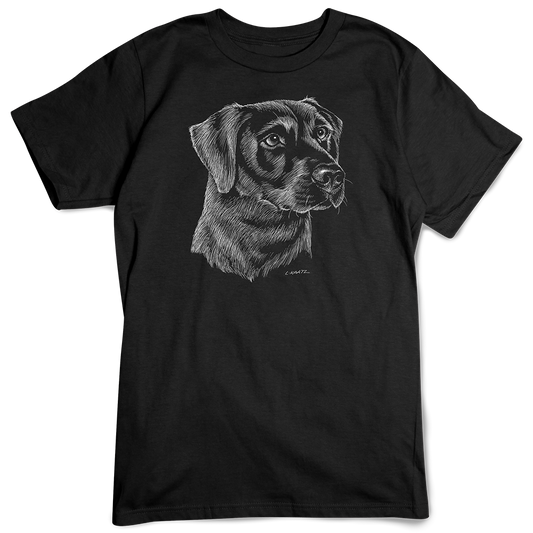 Labrador Retriever T-shirt, Scratchboard Dog Breed