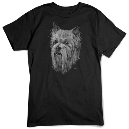 Yorkshire Terrier T-shirt, Yorkie Scratchboard Dog Breed