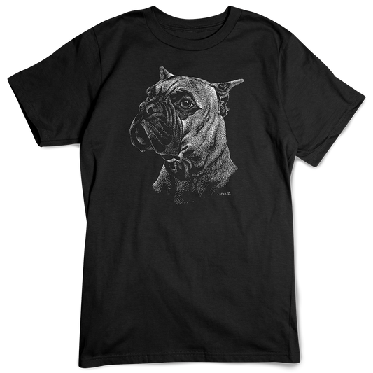 Boxer T-shirt, Scratchboard Dog Breed