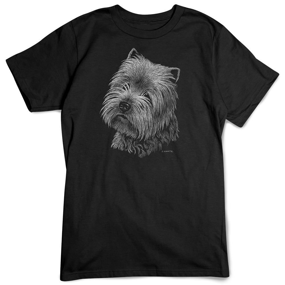 West Highland Terrier T-shirt, Scratchboard Dog Breed