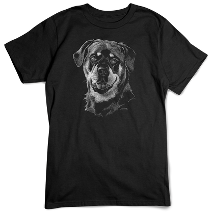 Rottweiler T-shirt, Scratchboard Dog Breed