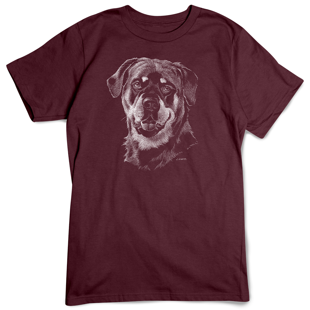 Rottweiler T-shirt, Scratchboard Dog Breed