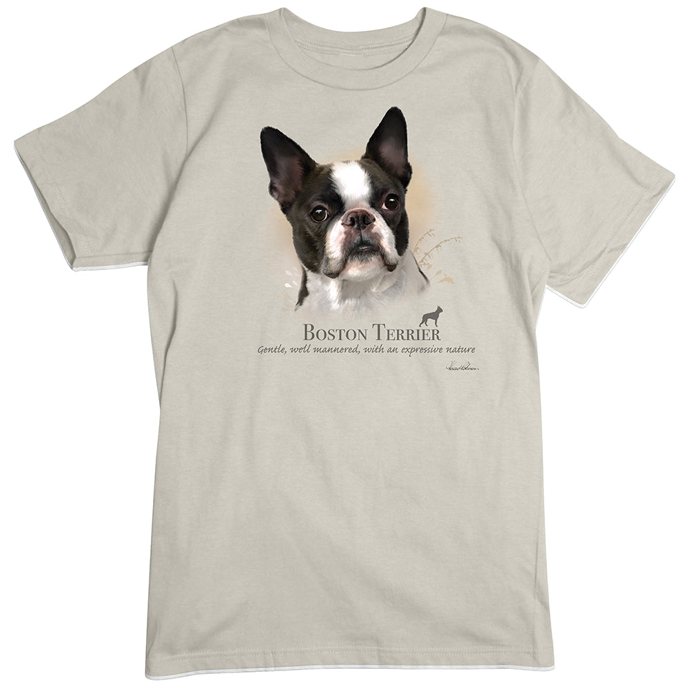 Boston Terrier Dog Breed Portrait T-Shirt