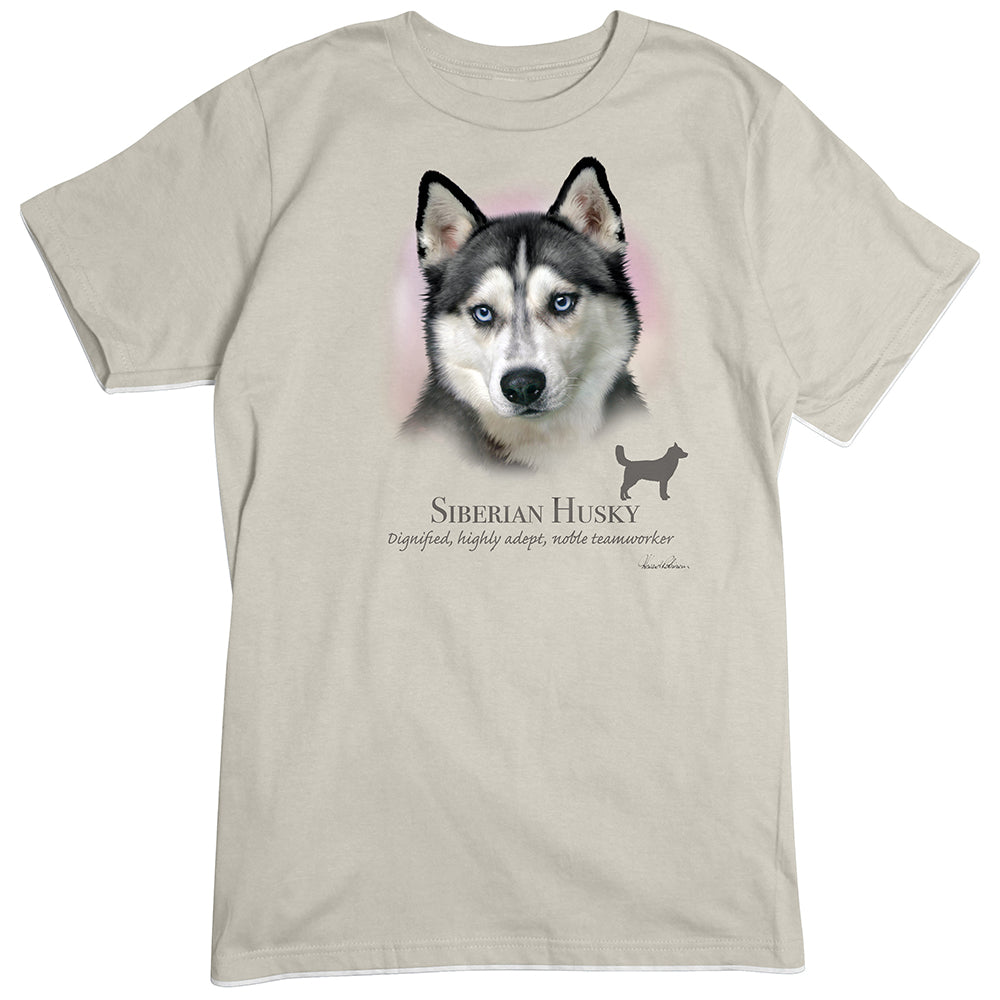Siberian Husky Dog Breed Portrait T-Shirt