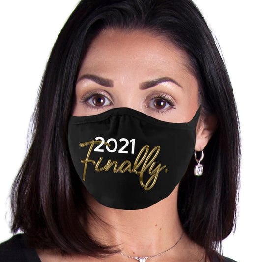 2021 Finally Face Mask, Happy New Year Face Covering