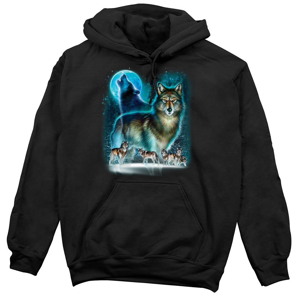 Wolf Moon Silhouette Hoodie