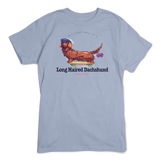 Long Haired Dachshund T-Shirt, Furry Friends Dogs