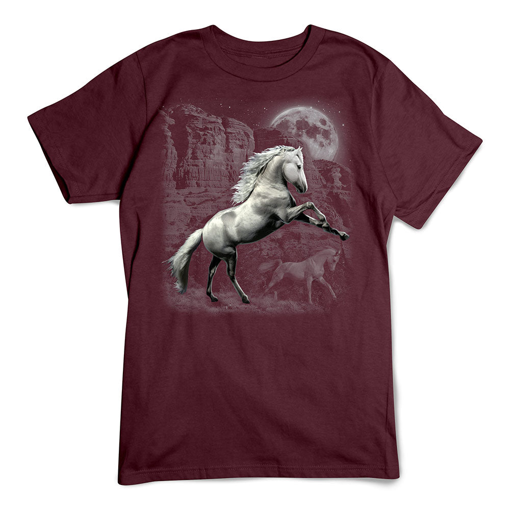 Horse T-Shirt, White Horse Wilderness