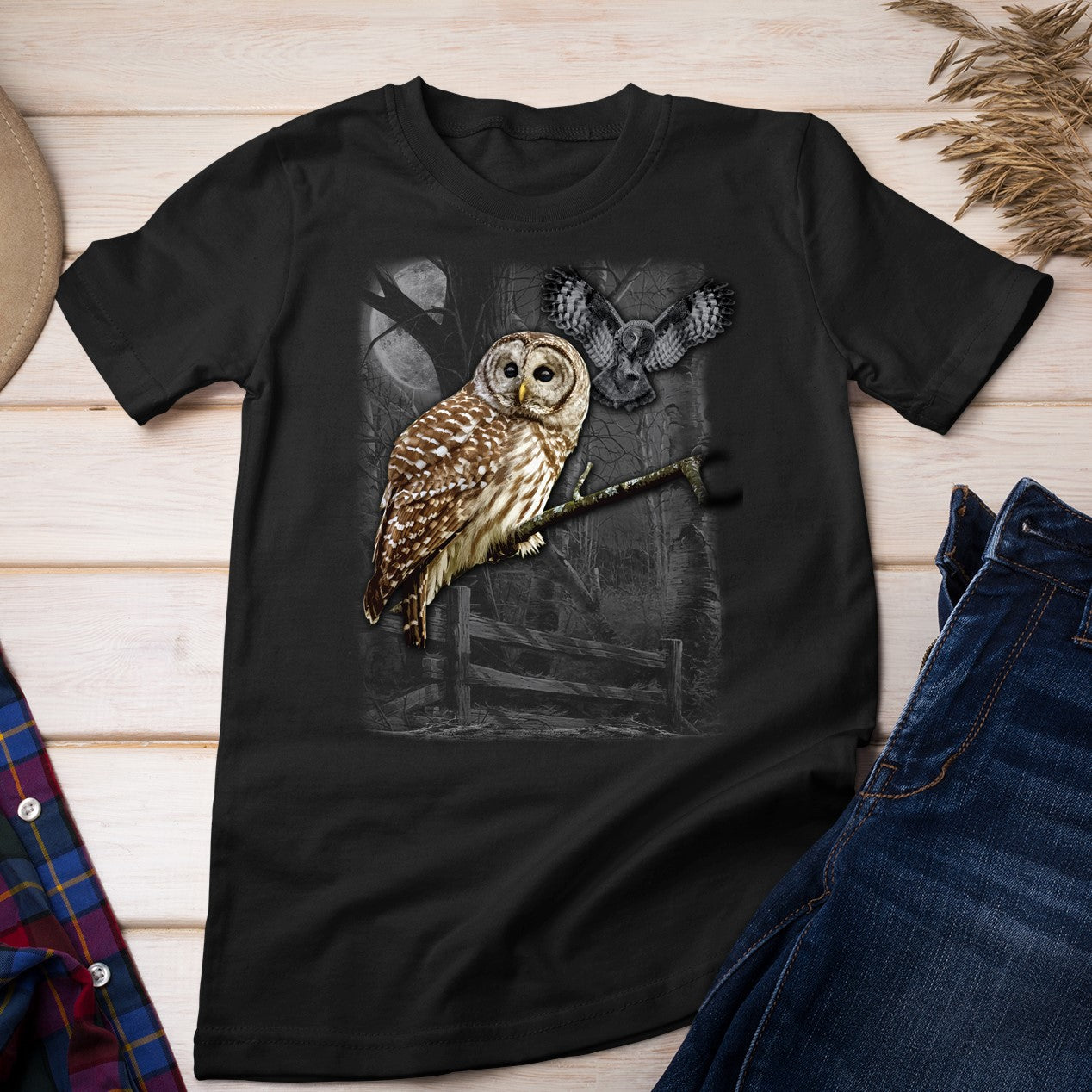 Owl T-Shirt, Owl Wilderness