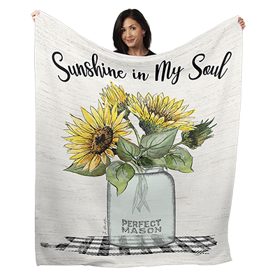 50" x 60" Sunshine Soul Plush Minky Blanket