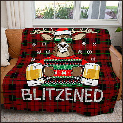 50" x 60" Blitzened Plush Minky Blanket