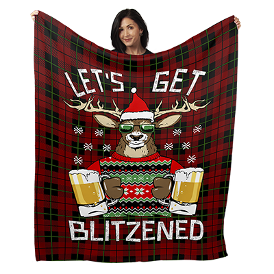 50" x 60" Blitzened Plush Minky Blanket