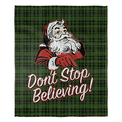 50" x 60" Don’t Stop Believing Plush Minky Blanket