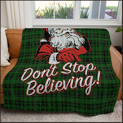 50" x 60" Don’t Stop Believing Plush Minky Blanket