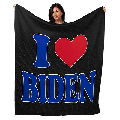 50" x 60" I Heart Biden Plush Minky Blanket