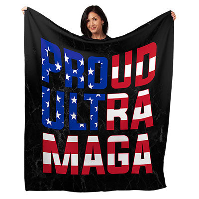 50" x 60" Proud Ultra MAGA Plush Minky Blanket