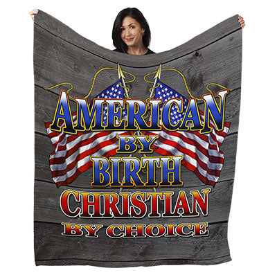 50" x 60" American By Birth Plush Minky Blanket
