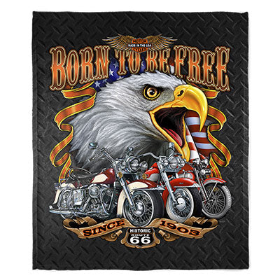 50" x 60" Born to be Free Plush Minky Blanket