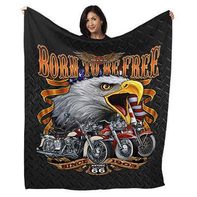 50" x 60" Born to be Free Plush Minky Blanket