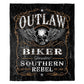 50" x 60" Outlaw Biker Plush Minky Blanket