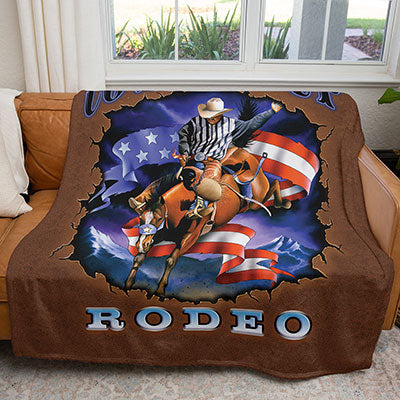 50" x 60" Cowboy Up Plush Minky Blanket