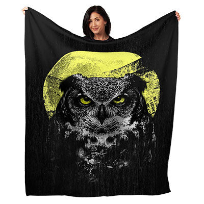 50" x 60" Night Owl Plush Minky Blanket