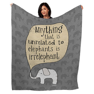 50" x 60" Irrelephant Plush Minky Blanket