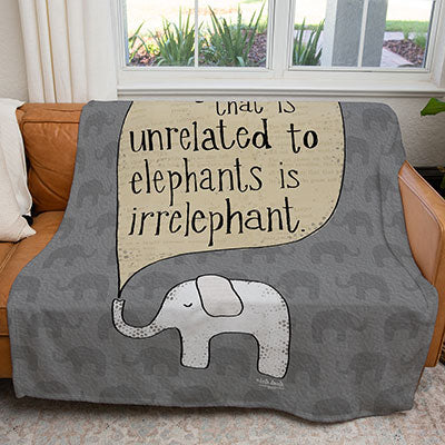 50" x 60" Irrelephant Plush Minky Blanket