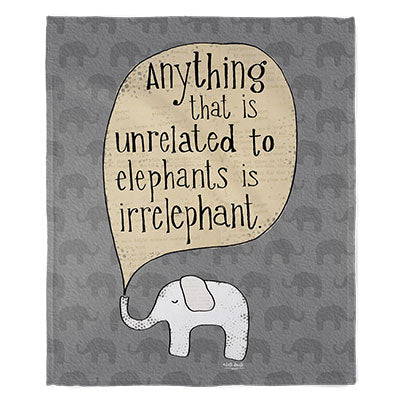 50" x 60" Irrelephant Plush Minky Blanket