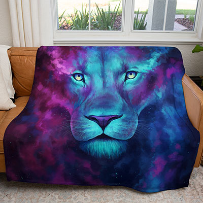 50" x 60" Dual Lion Plush Minky Blanket