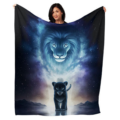 50" x 60" Lion Cub Spirit Plush Minky Blanket
