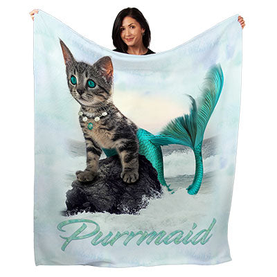 50" x 60" Purrmaid Plush Minky Blanket