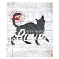 50" x 60" All You Need Is Love Cat Plush Minky Blanket