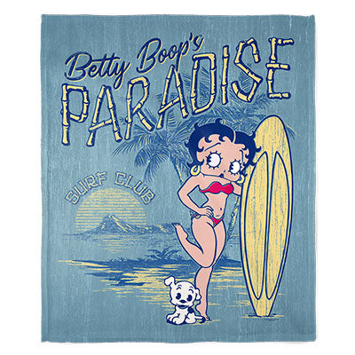 50" x 60" Betty Boops Paradise Plush Minky Blanket