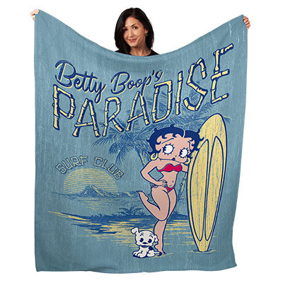 50" x 60" Betty Boops Paradise Plush Minky Blanket