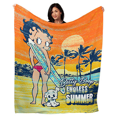 50" x 60" Betty Endless Summer Plush Minky Blanket